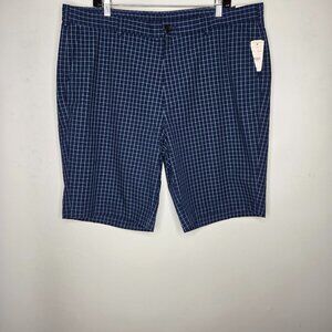Brooks Brothers Shorts Men's 40 Blue Check Bermuda 10" Cotton Golf New